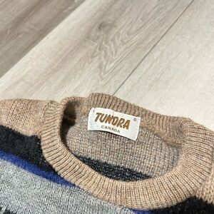 Vintage Rare Wool Blend Early 90's Tundra Coogi Like Knit Sweater Size Large